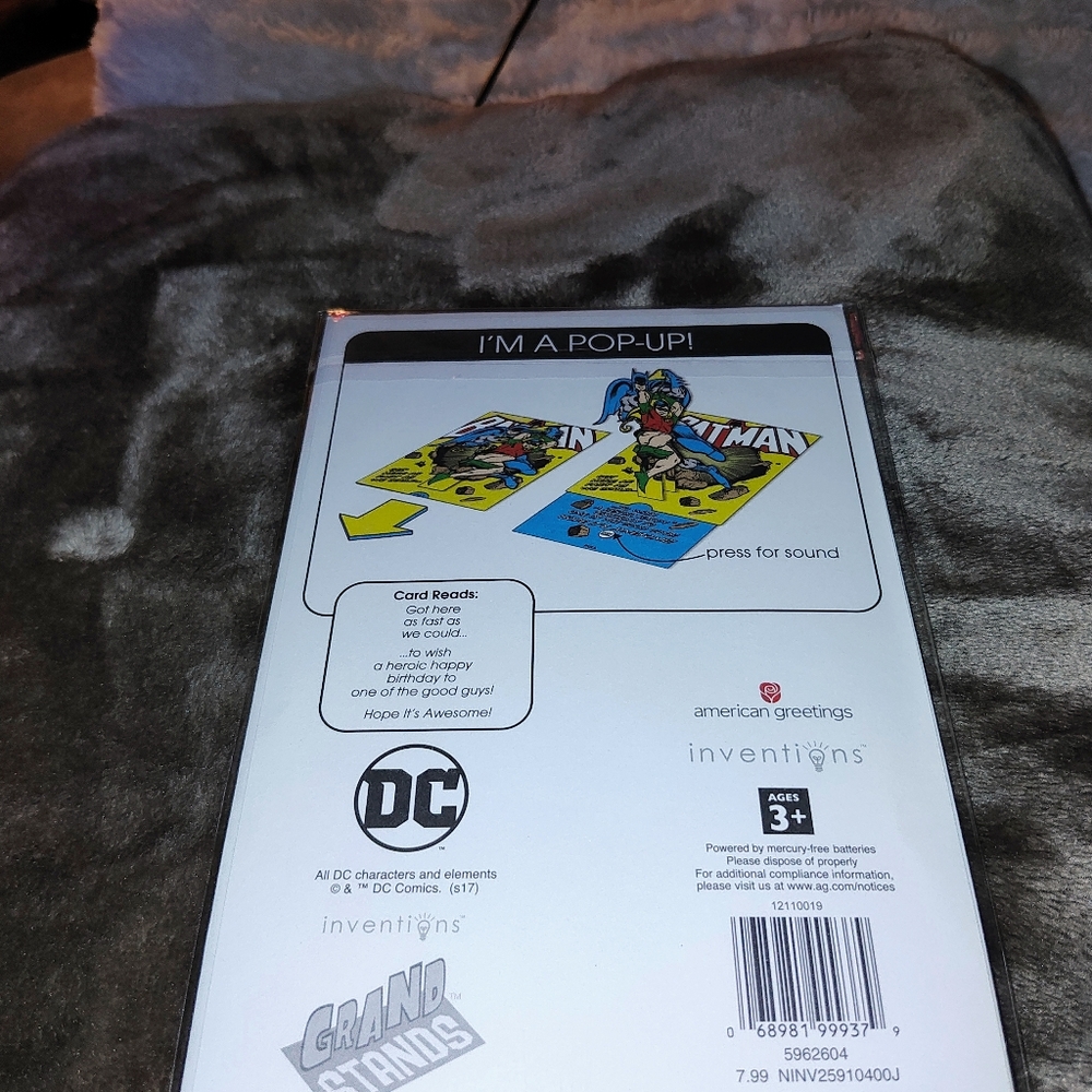 Batman and Robin Pop-Up Comic Birthday Card - Picture 2 of 3